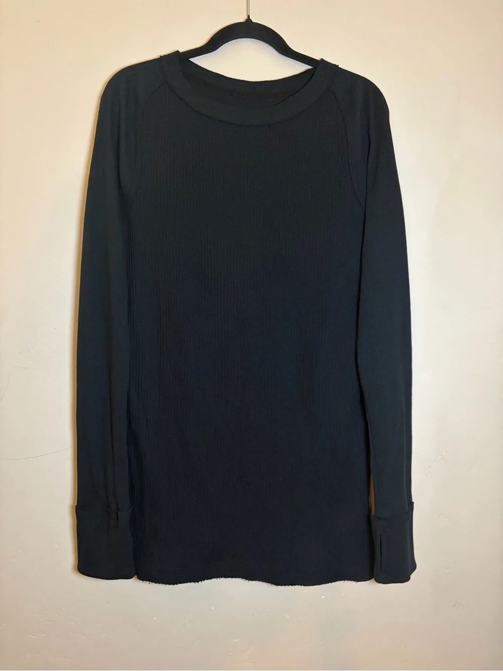 Free People NWT We The Free Care FP Honey B Crew Neck Shirt, Black Size M